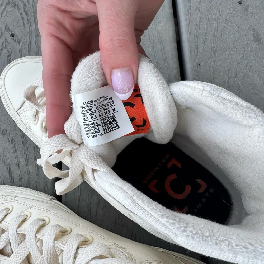 Converse Counter Climate High Top White M6.5 W8.5 Sneakers
